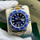 Rolex Automático Azul Misto + Pulseira GRÁTIS!